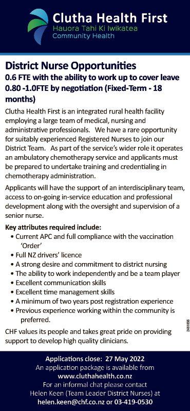 District Nurse Opportunities