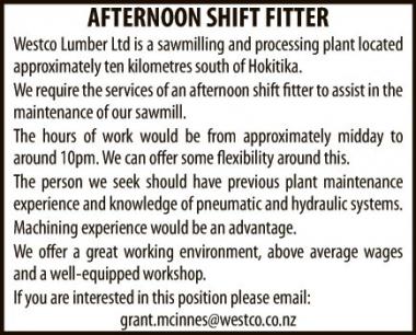 AFTERNOON SHIFT FITTER