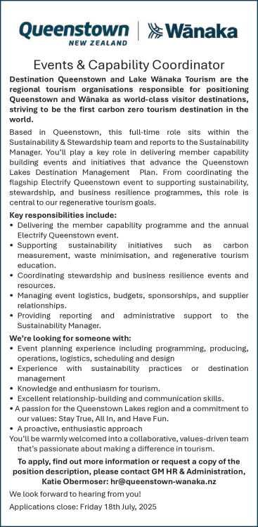 Events & Capability Coordinator