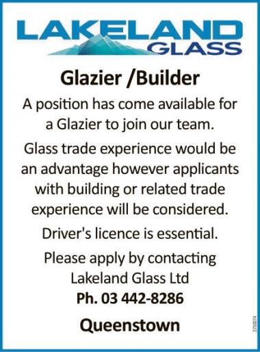 Glazier/Builder