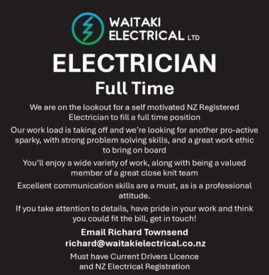 ELECTRICIAN in Otago