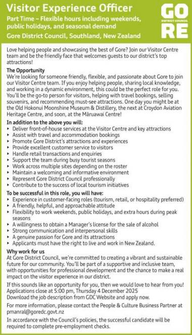 Visitor Experience Officer