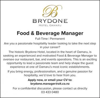 Food & Beverage Manager