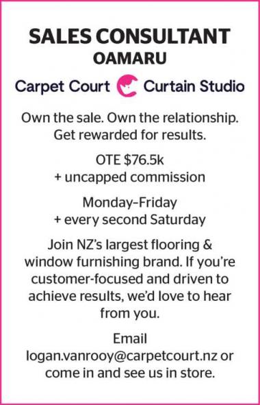 SALES CONSULTANT in Otago