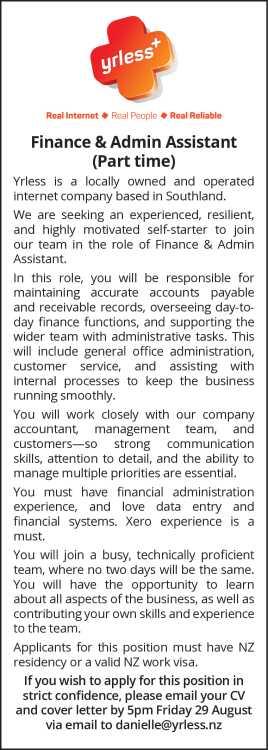 Finance & Admin Assistant