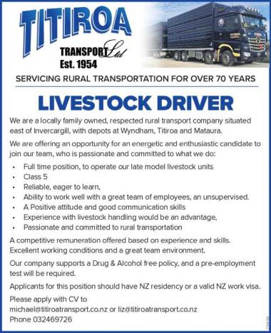 LIVESTOCK DRIVER