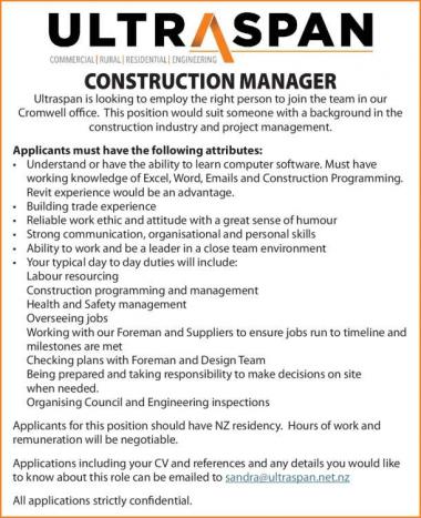 CONSTRUCTION MANAGER