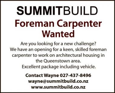 Foreman Carpenter Wanted