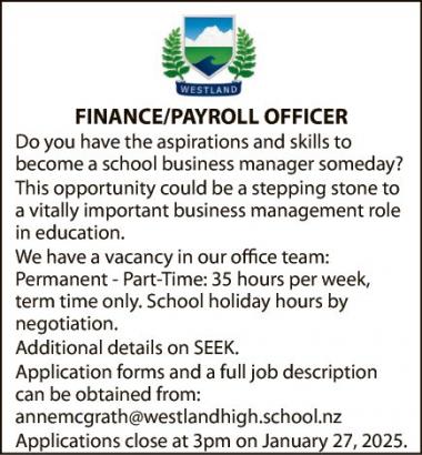 FINANCE/PAYROLL OFFICER