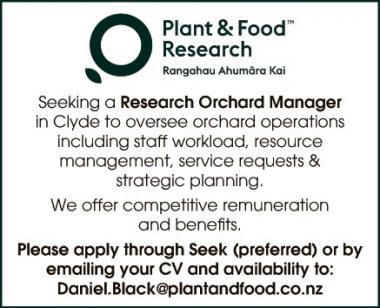 Research Orchard Manager