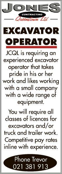 EXCAVATOR OPERATOR