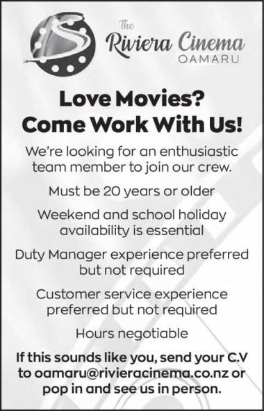 Love Movies? in Otago