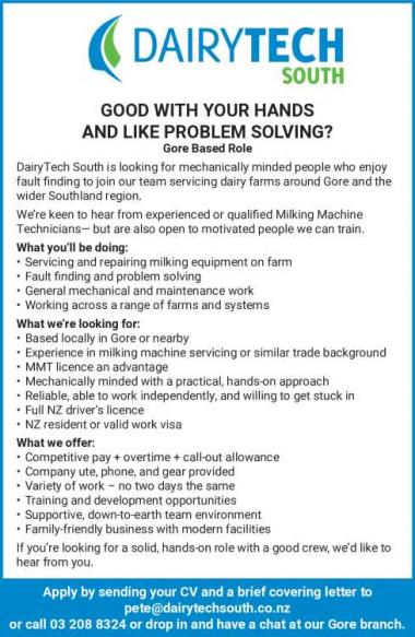 GOOD WITH YOUR HANDS  AND LIKE PROBLEM SOLVING?