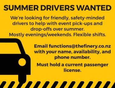 SUMMER DRIVERS WANTED