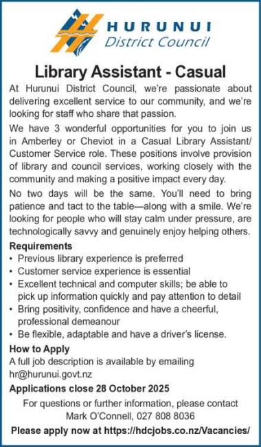 Library Assistant - Casual in Canterbury