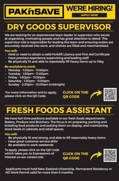 WE'RE HIRING in Otago