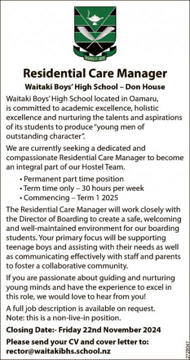 Residential Care Manager