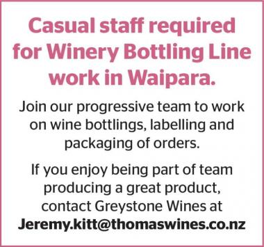 Casual staff required