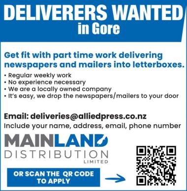 DELIVERERS WANTED