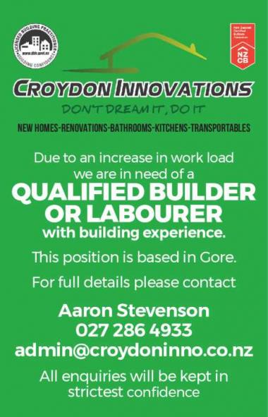 QUALIFIED BUILDER OR LABOURER