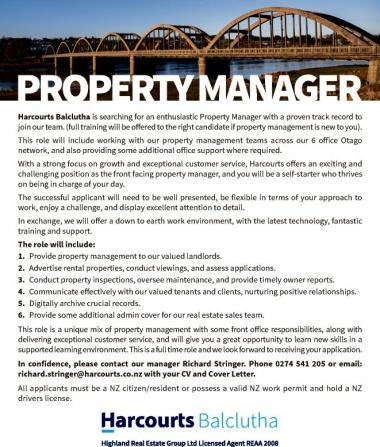 Property Manager in Otago