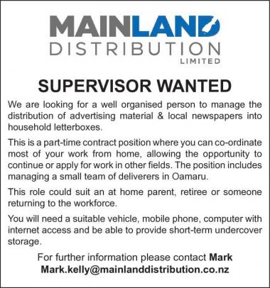 SUPERVISOR WANTED