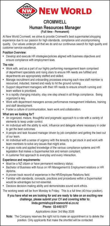 Human Resources Manager