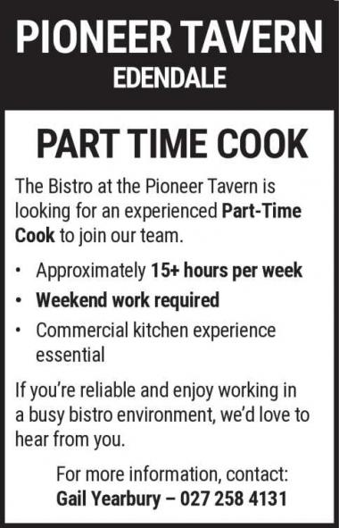 PART TIME COOK