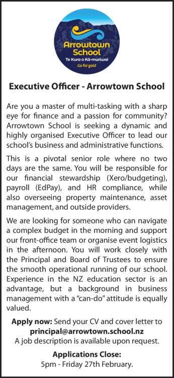 Executive Officer - Arrowtown School