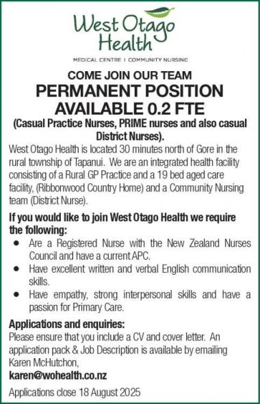 COME JOIN OUR TEAM