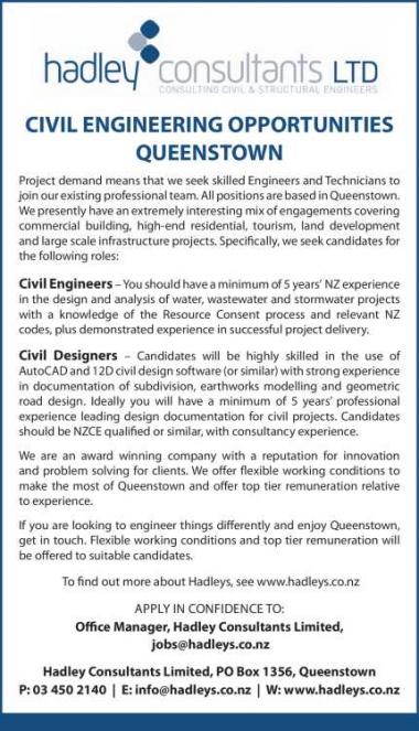 CIVIL ENGINEERING OPPORTUNITIES