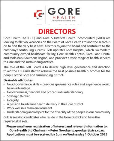 Gore Health Ltd Vacancies