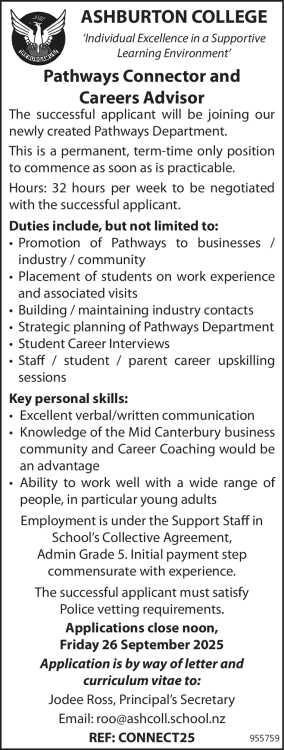 Pathways Connector and Careers Advisor