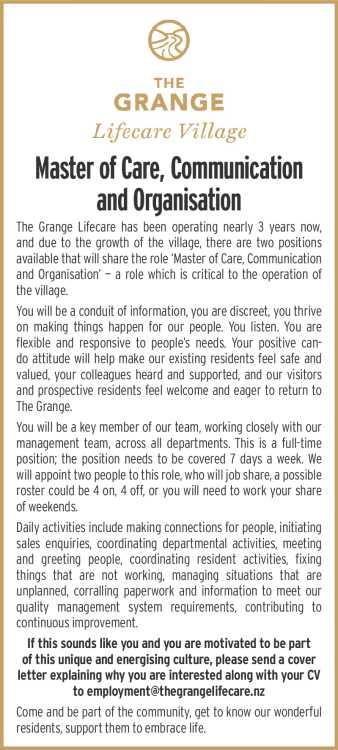 Master of Care, Communication and Organisation