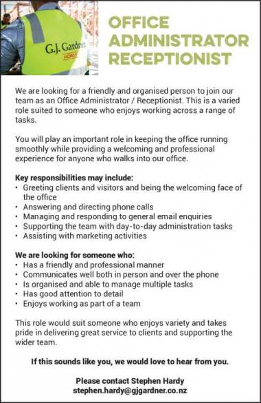 Office Administrator/Receptionist