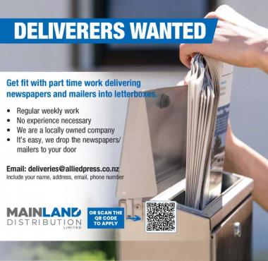Deliverers Wanted in Otago