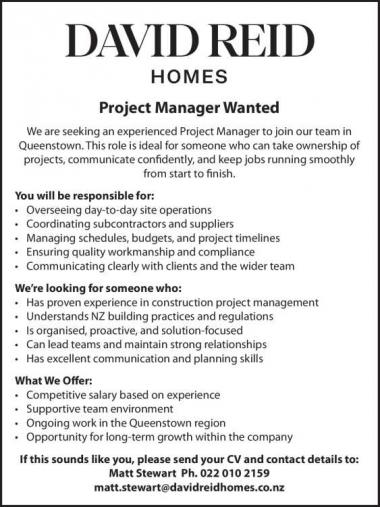 Project Manager Wanted
