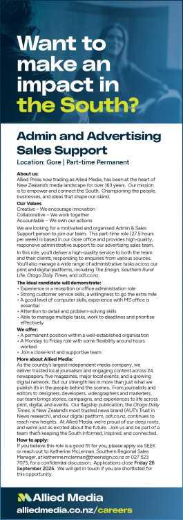 Want to make an impact in the South? in Otago