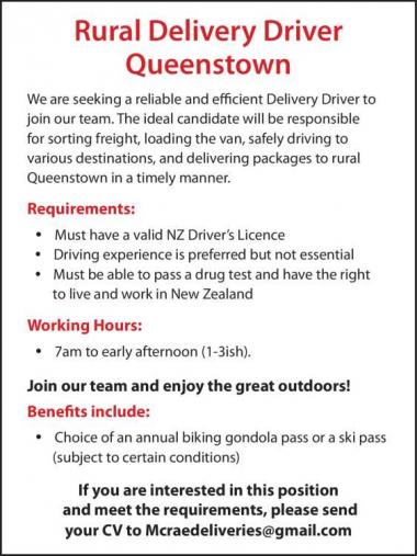 Rural Delivery Driver