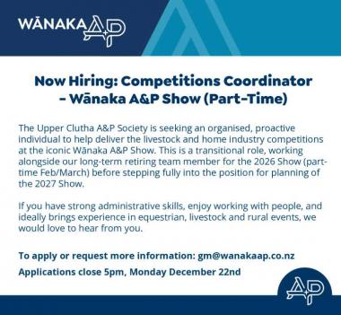 Now Hiring: Competitions Coordinator