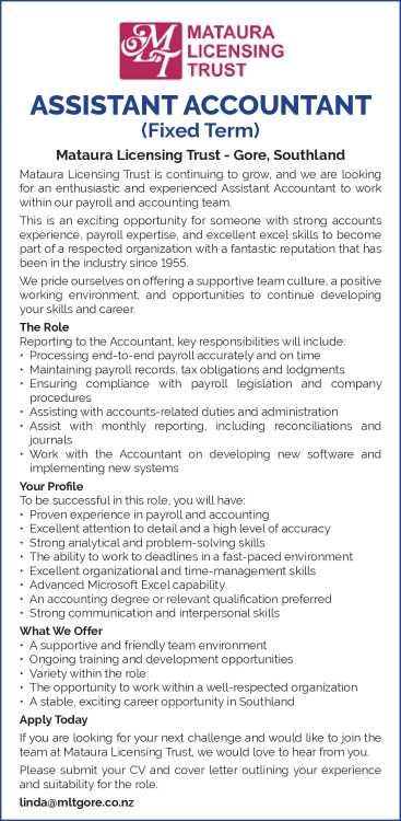 ASSISTANT ACCOUNTANT