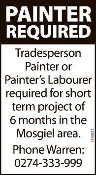PAINTER REQUIRED