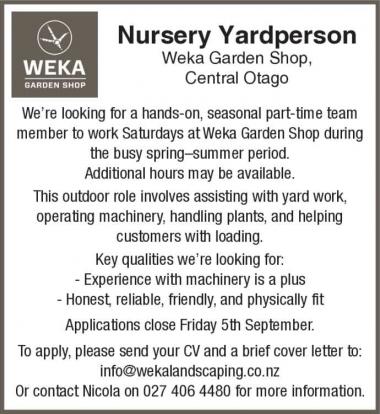 Nursery Yardperson
