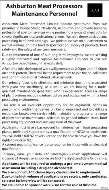 Maintenance Personnel