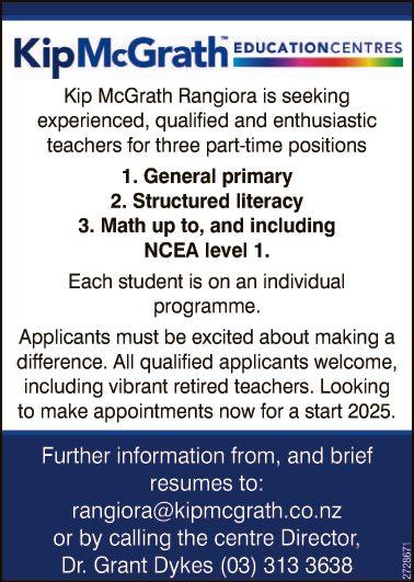 Experienced, qualified and enthusiastic teachers