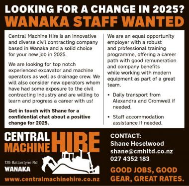 LOOKING FOR A CHANGE IN 2025? in Otago