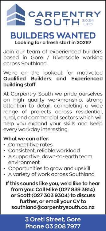BUILDERS WANTED