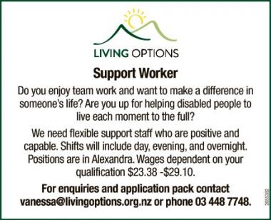 Support Worker in Otago