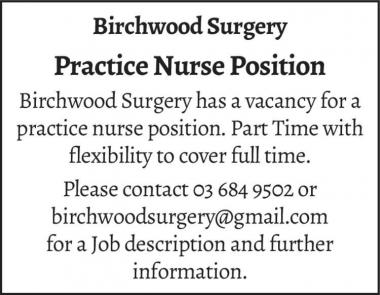 Practice Nurse Position