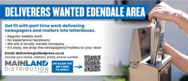 DELIVERERS WANTED